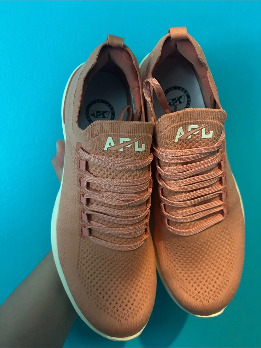 APL TechLoom Knit Sneakers in Coral Pink